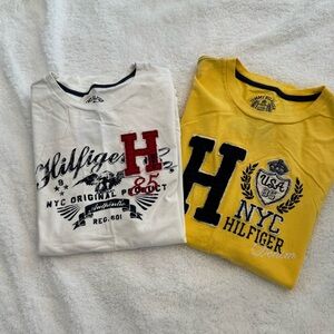 Tommy Hilfiger Graphic Tee Bundle – Yellow & White – Men’s Size L
